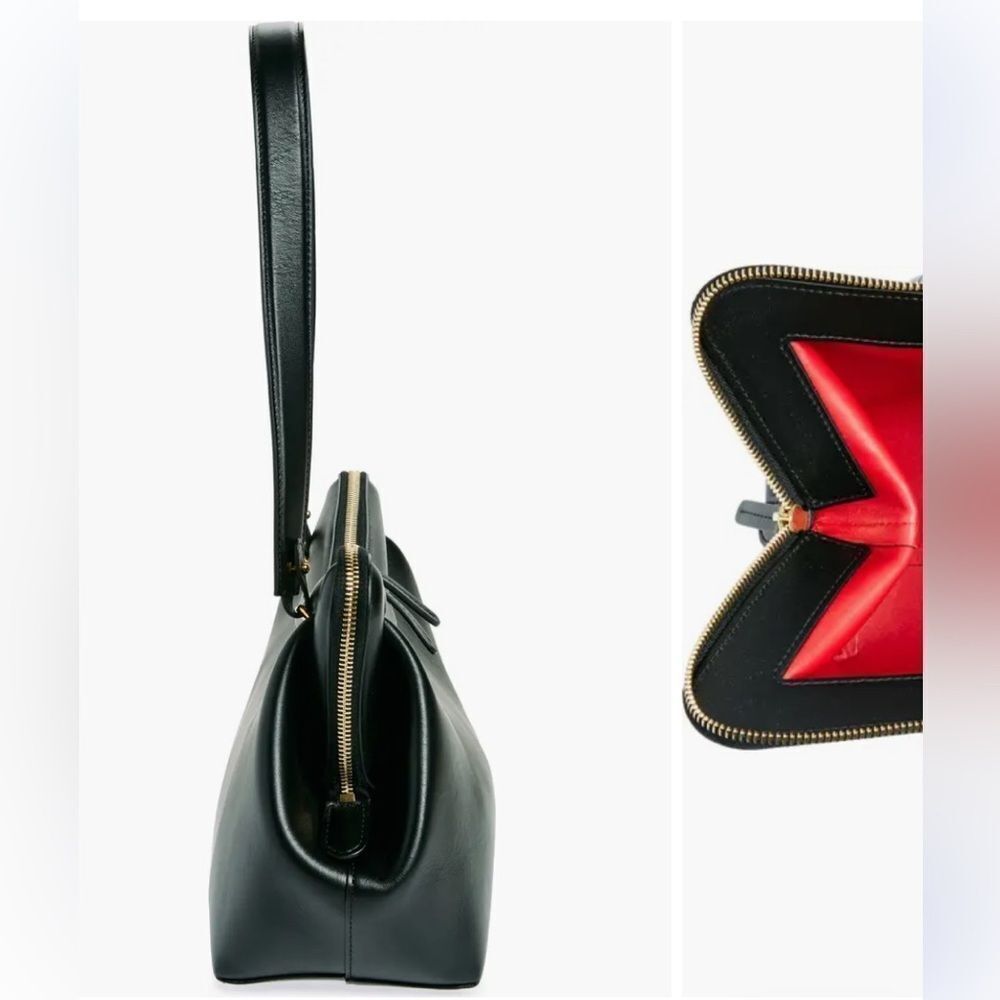 M Frame Leather Shoulder Bag
Mansur Gavriel Color: Black/ Flamma
